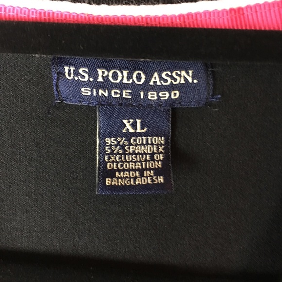 ⬇️U.S. Polo Assn. Black & Hot Pink Polo Shirt S:XL - Picture 3 of 7